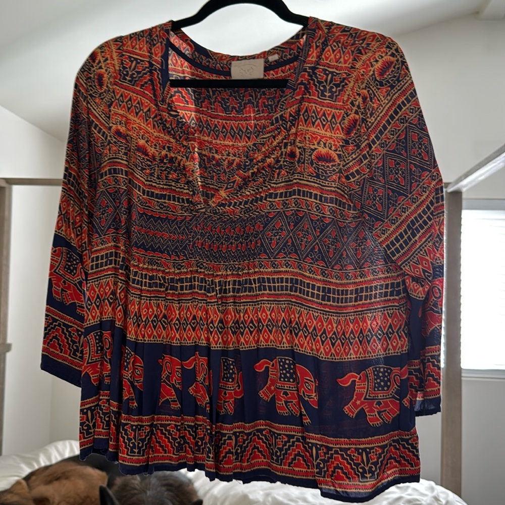 Anthropologie Bohemian Blouse Size 8
